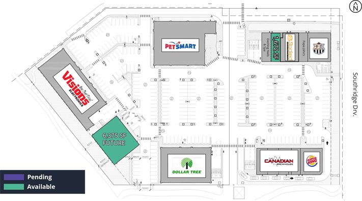 Site Plan - Available / Pending / Leased
